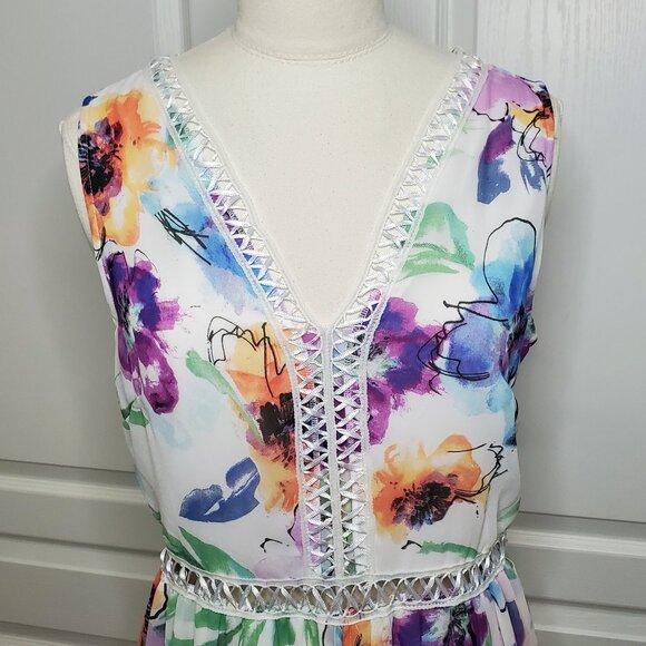 Japna Floral Print Maxi Romper Size S - Picture 2 of 6